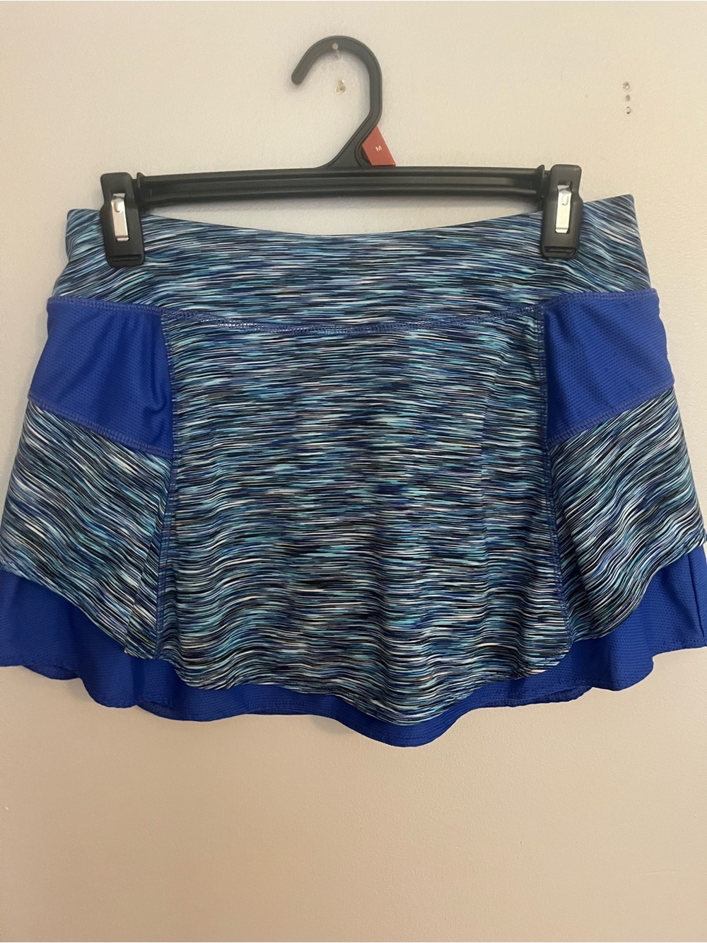 Athleta Blue Multicolor Space-Dye Skort